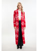 IZIA Long Cardigan in Rot Weiss