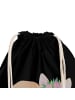 Mr. & Mrs. Panda gym rucksack Wüstenfuchs Blumen mit Spruch in Schwarz