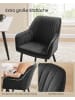 SONGMICS 4er-Set: Esszimmerstuhl in Tintenschwarz - (B)62.5 x (H)85 x (T)60 cm