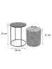 MCW 2er-Set Sitzhocker und Beistelltisch K48, Schwarz