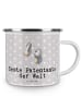Mr. & Mrs. Panda Kaffeebecher Pinguin Beste Erfindungante der Welt ... in Grau Pastell