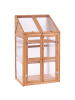 Beliani Balkongewächshaus VOLVERA in Braun/Transparent - (W) 67 x (H) 114 x (L) 49 cm