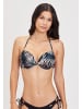 LASCANA Push-Up-Bikini-Top in schwarz-bedruckt