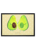 Mr. & Mrs. Panda Gummi-Fußmatte Avocado Pärchen ohne Spruch in Gelb Pastell