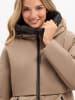 AMBER & JUNE Daunenmantel in taupe - 0002