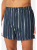 Schiesser Boxershorts Web in Dunkelblau / grau