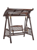 Beliani Gartenschaukel SENARICA in Braun/Gold - (W) 170 x (H) 177 x (L) 118 cm