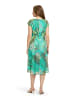 Betty Barclay Chiffonkleid figurbetont in Khaki/Blau