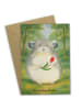 Mr. & Mrs. Panda Glückwunschkarte Chinchilla Blume Design ohne S... in Weiß