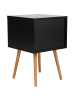 Beliani Beistelltisch ALABAMA in Schwarz/Braun - (W) 40 x (H) 62 x (L) 40 cm