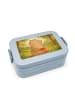 Mr. & Mrs. Panda Bento Box Bär Kaffee Design ohne Spruch in Blau Pastell