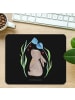 Mr. & Mrs. Panda Mousepad Hase Blume ohne Spruch in Schwarz