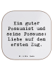 Mr. & Mrs. Panda Untersetzer Spruch Posaune Liebe mit Spruch in Weiß