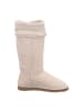 Esgano Damenlangschaftstiefel warm flach  in  Beige