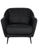 Beliani Sessel EIBY in Schwarz - (W) 84 x (H) 80 x (L) 90 cm
