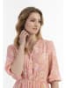 Usha Damen Midikleid in Rosa Mehrfarbig