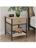 tectake Nachttisch Killarney 45 x 46 x 55,5 cm, Industrial Holz hell, Eiche Sonoma