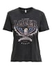 ONLY 2er-SET Print T-Shirt Kurzarm Top mit Design Druck in Dunkelgrau