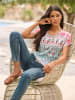 Heine Druckbluse in rosé-schilf-bedruckt