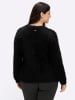 sheego Langarm-Pullover in schwarz