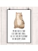 Mr. & Mrs. Panda Poster Katze Sitzen mit Spruch in Weiß