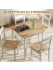 HOMCOM Esstisch-69L x 69B x 75H cm-Eiche