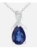 Diamant L'éternel Halskette mit Anhänger aus 375 Weißgold mit Diamant mit Saphir