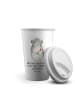 Mr. & Mrs. Panda To Go Becher Chinchilla Blume mit Spruch in Weiß