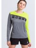 erima 5-C Longsleeve in grau melange/lime pop/schwarz