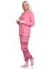 NORMANN Frottee Schlafanzug langarm Bündchen Hose gestreift - 75883 in altrose