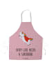 Mr. & Mrs. Panda Kellner-Schürze Einhorn Super mit Spruch in Rot Pastell