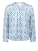 CARTOON Blusenshirt mit Muster in Weiß/Blau