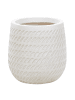Beliani Outdoor Blumentopf LIVADIA in Weiß - (W) 19 x (H) 22 x (L) 19 cm