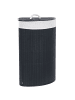 Beliani Wäschekorb MATARA in Schwarz/Weiß - (W) 60 x (H) 60 x (L) 35 cm