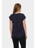SAINT TROPEZ Kurzarm-Bluse BrianaSZ Gerade Passform in Night Sky