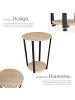 tectake Beistelltisch Swindon 50 x 62,5 cm, Industrial Holz hell, Eiche Sonoma