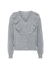 caspio Damen Strick Cardigan in HELLGRAU MELANGE