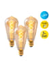 näve LED Leuchtmittel "DILLY" in amber - (L)6.4 cm x (B)6.4 cm x (H)14.6 cm - EEK G