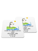 Mr. & Mrs. Panda Coaster Pinguin Surfer mit Spruch in Weiß