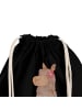 Mr. & Mrs. Panda Tasche Alpaka Blume ohne Spruch in Schwarz
