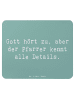 Mr. & Mrs. Panda Mousepad Spruch Pfarrer Details mit Spruch in Meeresbrise