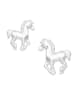 schmuck23 Silber Ohrringe 925 Pferd 0,7 cm x 0,8 cm