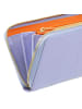 DuDu Up Geldbörse RFID Schutz Leder 20 cm in lilac-orange