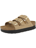 Papillio Sandale Florida III Flex Platform Nubukleder schmal in beige