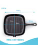 Intirilife Antihaft Grillpfanne Gusseisen Bratpfanne 23 cm in Schwarz