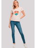 F4NT4STIC Box Tee Berg Sonnenuntergang Geometrisch in pink