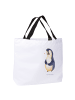 Mr. & Mrs. Panda Damen Shopper Pinguin Diät ohne Spruch in Weiß