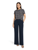 Betty Barclay Printshirt mit Wasserfallausschnitt in Dark Blue/Brown