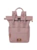 travelite Basics Short Handle - Rolltop Rucksack 46 cm erw. (black) in smokey rose