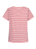 CARTOON Kurzarm-Shirt mit Rundhalsausschnitt in Cream/Red